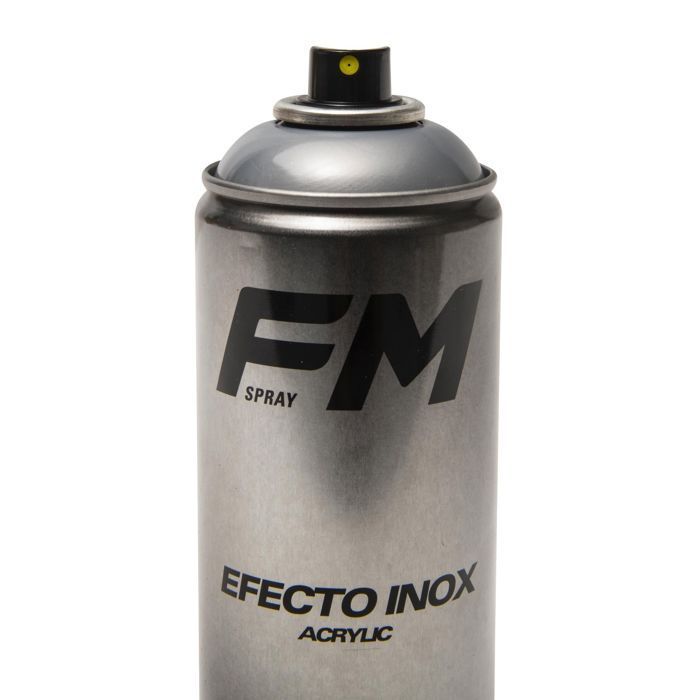 Bomboletta spray da 400 ml con rivestimento effetto acciaio inossidabile
