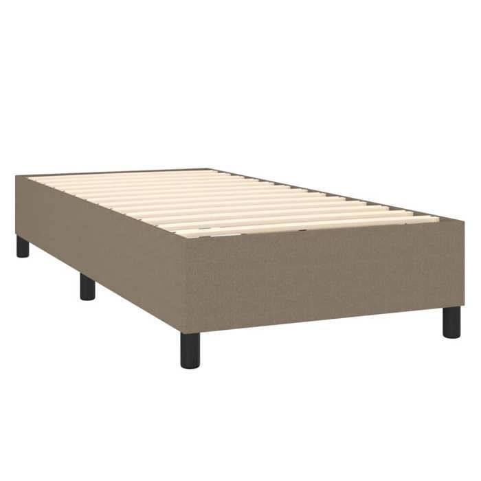 Estructura de cama con colchón - Maison Exclusive - Color topo - 90x200 cm - Máxima relajación