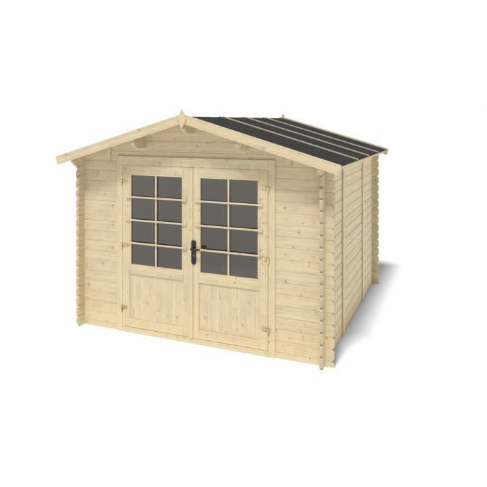 Puinen puutarhavaja - 9m² - 3x3m - 28mm paksuus - Väri: luonnollinen - ALTANKA