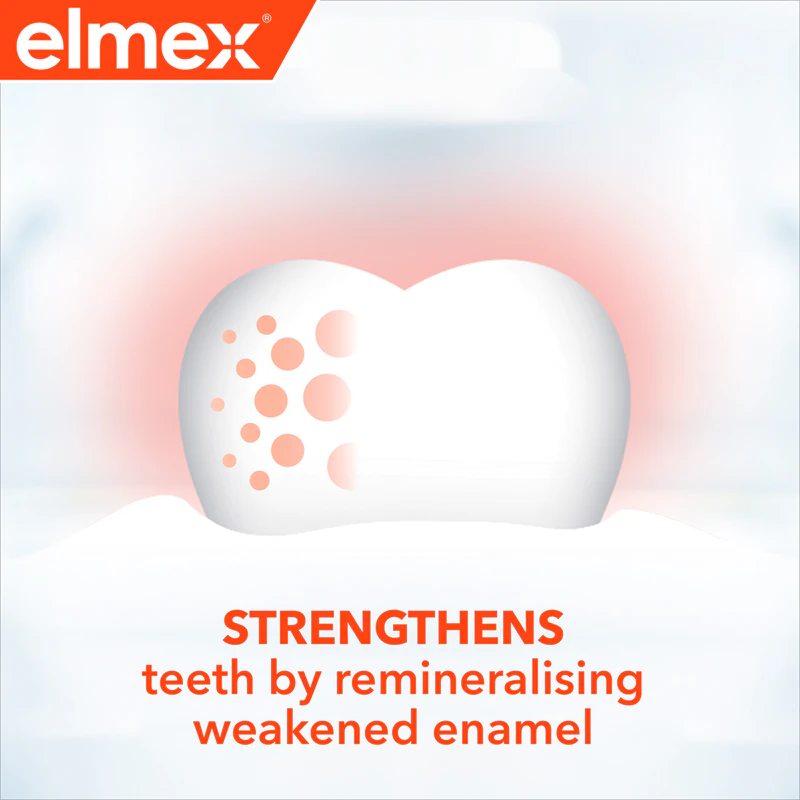 Creme dental clareador Elmex Caries Protection Gentle White com flúor.
