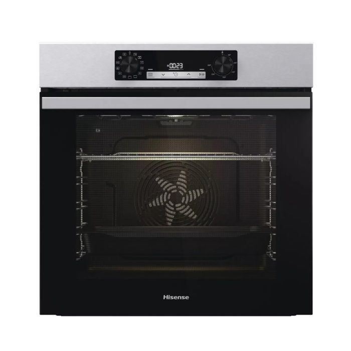 Horno empotrable Hisense de 77 L y 60 cm con limpieza pirolítica, acero inoxidable - BI64211EPX