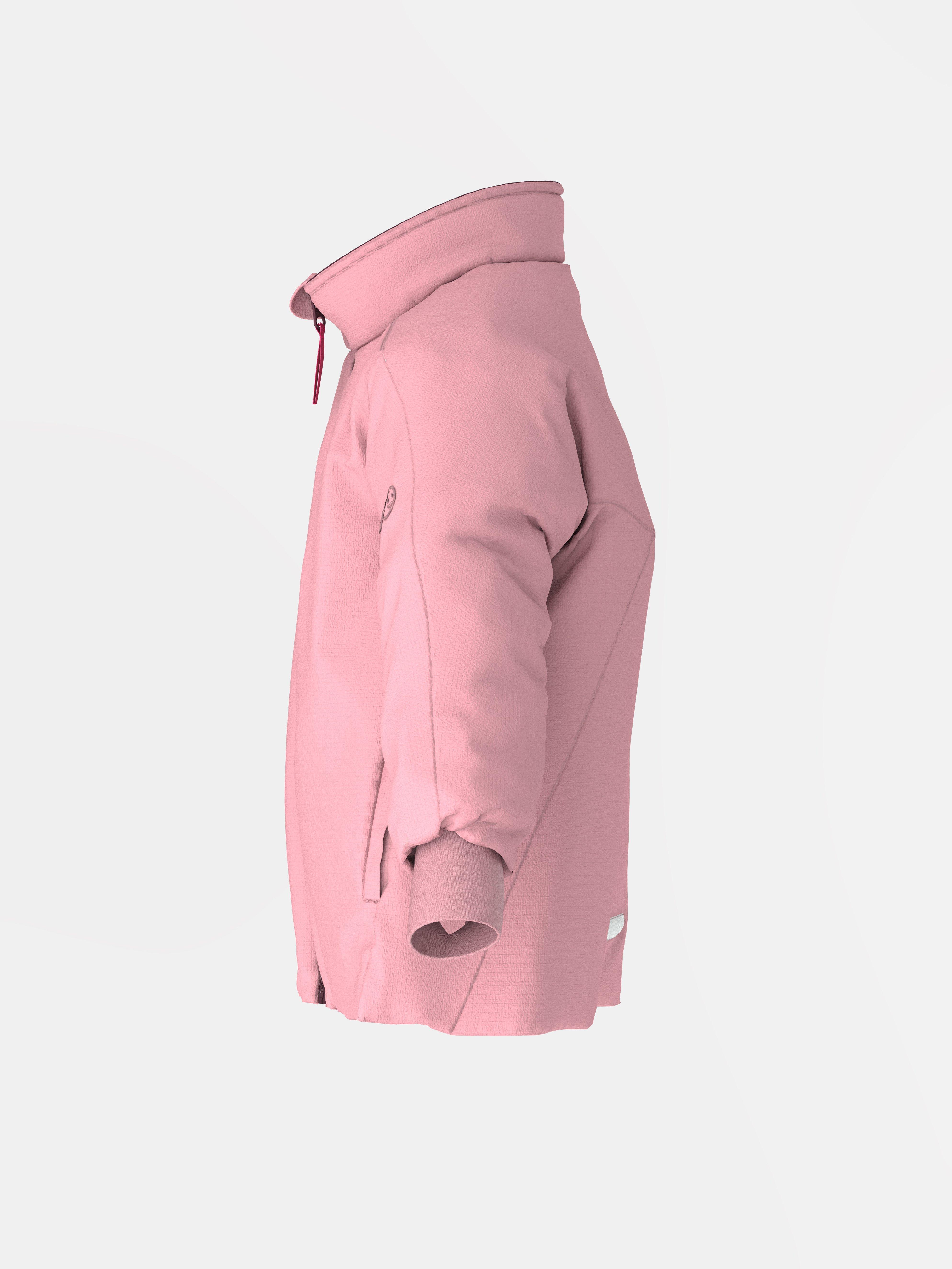 Voděodolná, lehká zateplená bunda – Dětské funkční oblečení Dusty Pink