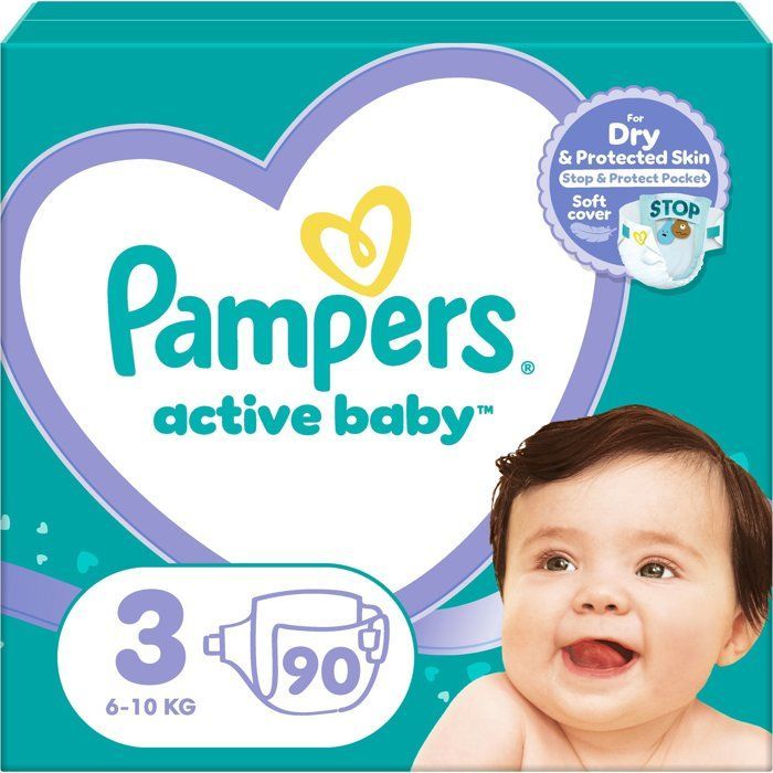 PAMPERS Active Baby vel. 3 (90 ks) 6-10 kg
