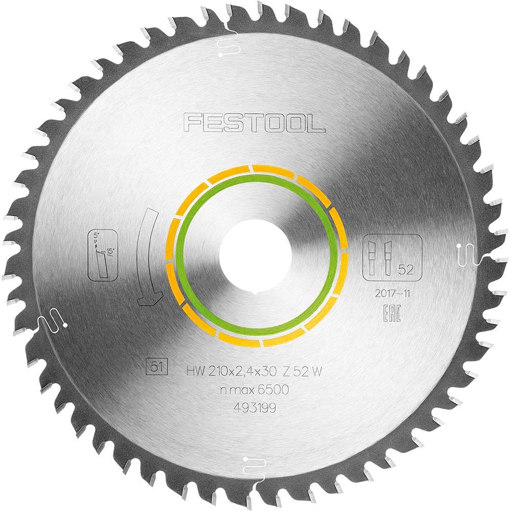 FESTOOL 190 mm:n 48-hampainen kovametallisahanterä viilulevyjen sahaamiseen