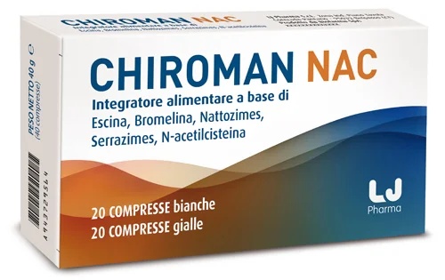 LJ PHARMA Chiroman Nac 20 + 20 tabletten Voedingssupplement voor mannelijke vruchtbaarheid