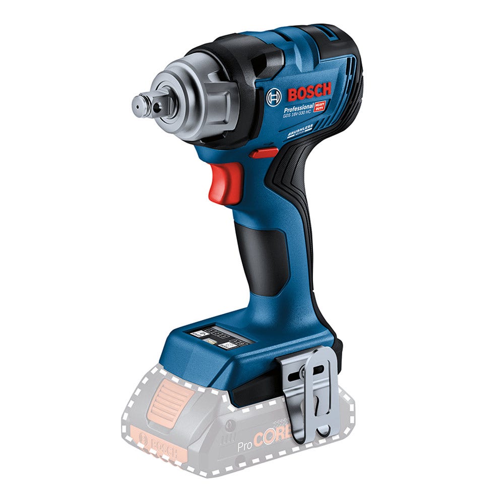 Chave de impacto sem escova BOSCH 18 V 1/2 polegada Skin GDS 18 V-330 HC 06019L5000
