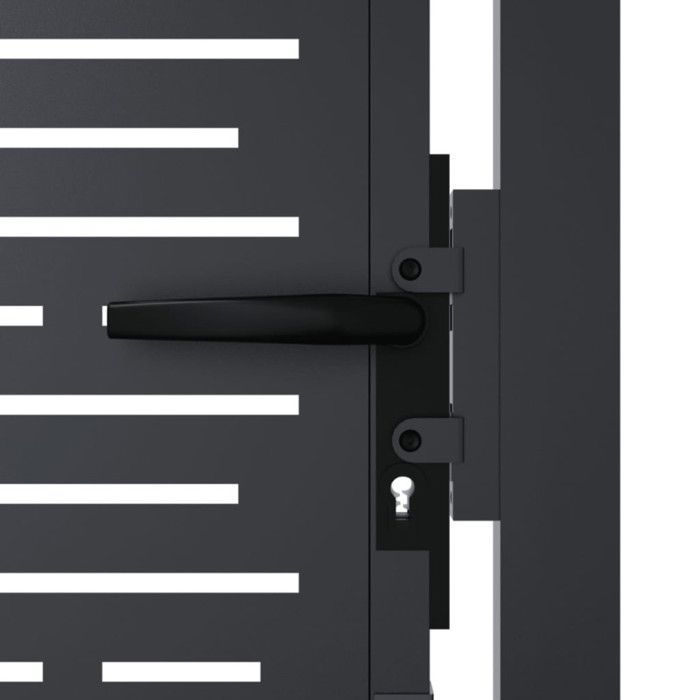 vidaXL Garden Gate, Patio Gate, Security Barrier, Outdoor Terrace Gate, Anthracite 105x130 cm Steel 153192