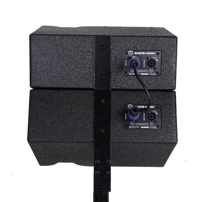 Pack Sonorisation DJ complet BM SONIC BMS15-HORN 1200W, Enceintes sat, Caisson 38cm USB/Bluetooth, Supports Câbles+Clé USB 32G
