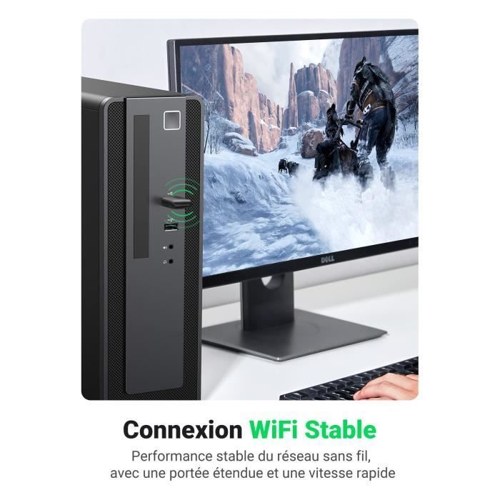 Adaptateur USB Wi-Fi - UGREEN - Mini - 5GHz et 2.4GHz - Compatible Windows et Mac - Double bande