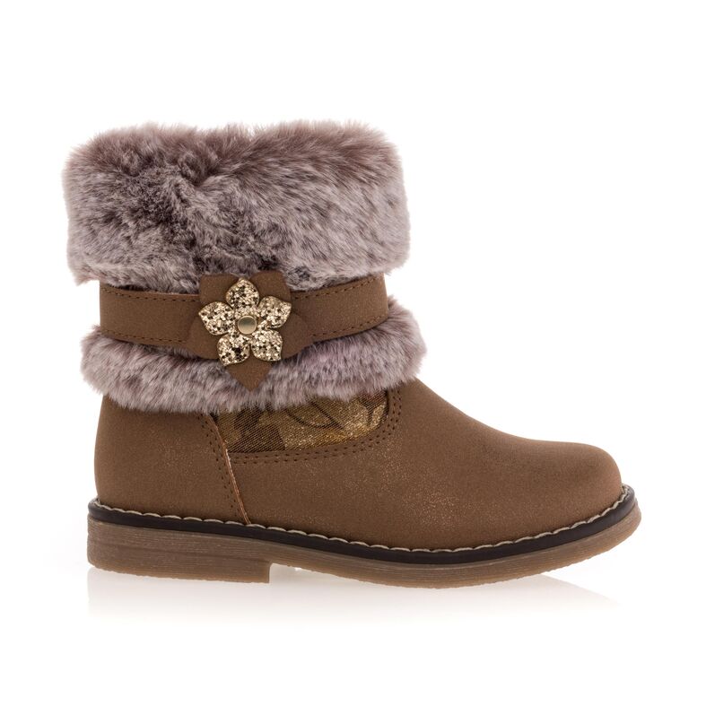 Brązowe buty dziewczęce / botki