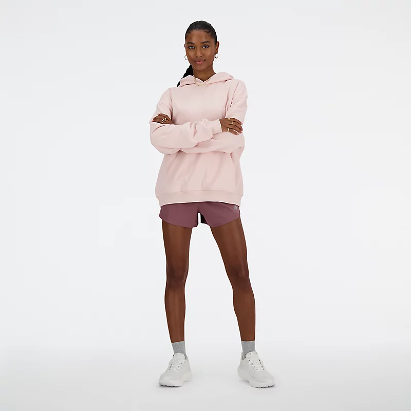Bluse med kapusjon for kvinner Athletics French Terry - QUARTZ ROSA