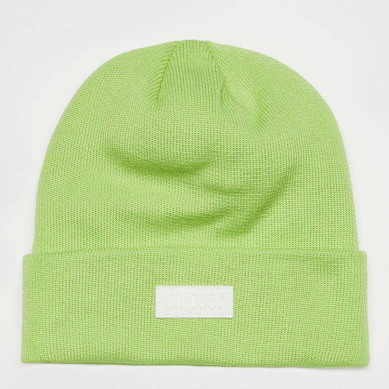 Gorro con etiqueta tejida