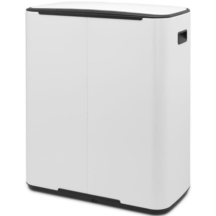 Pattumiera a pedale Brabantia BO - 2 secchi interni - 60 L - Bianca