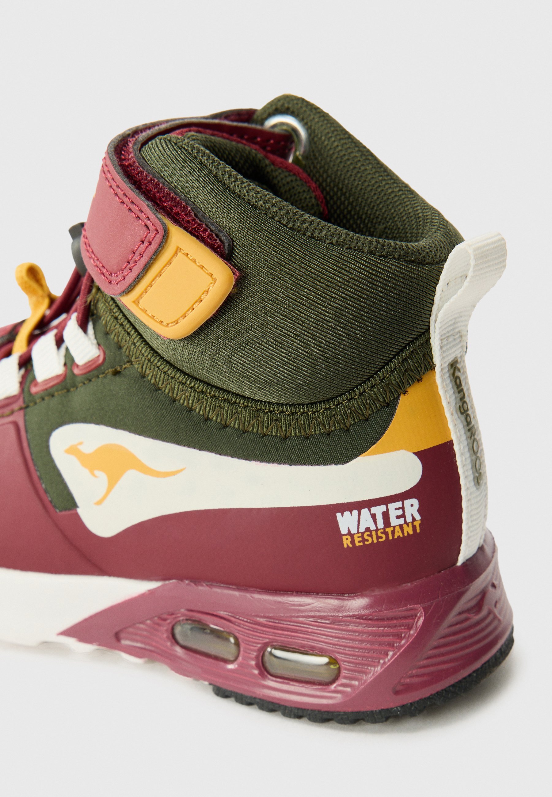 KangaROOS HYDRO UNISSEX - Tênis de cano alto - verde militar/com estampa de folhas