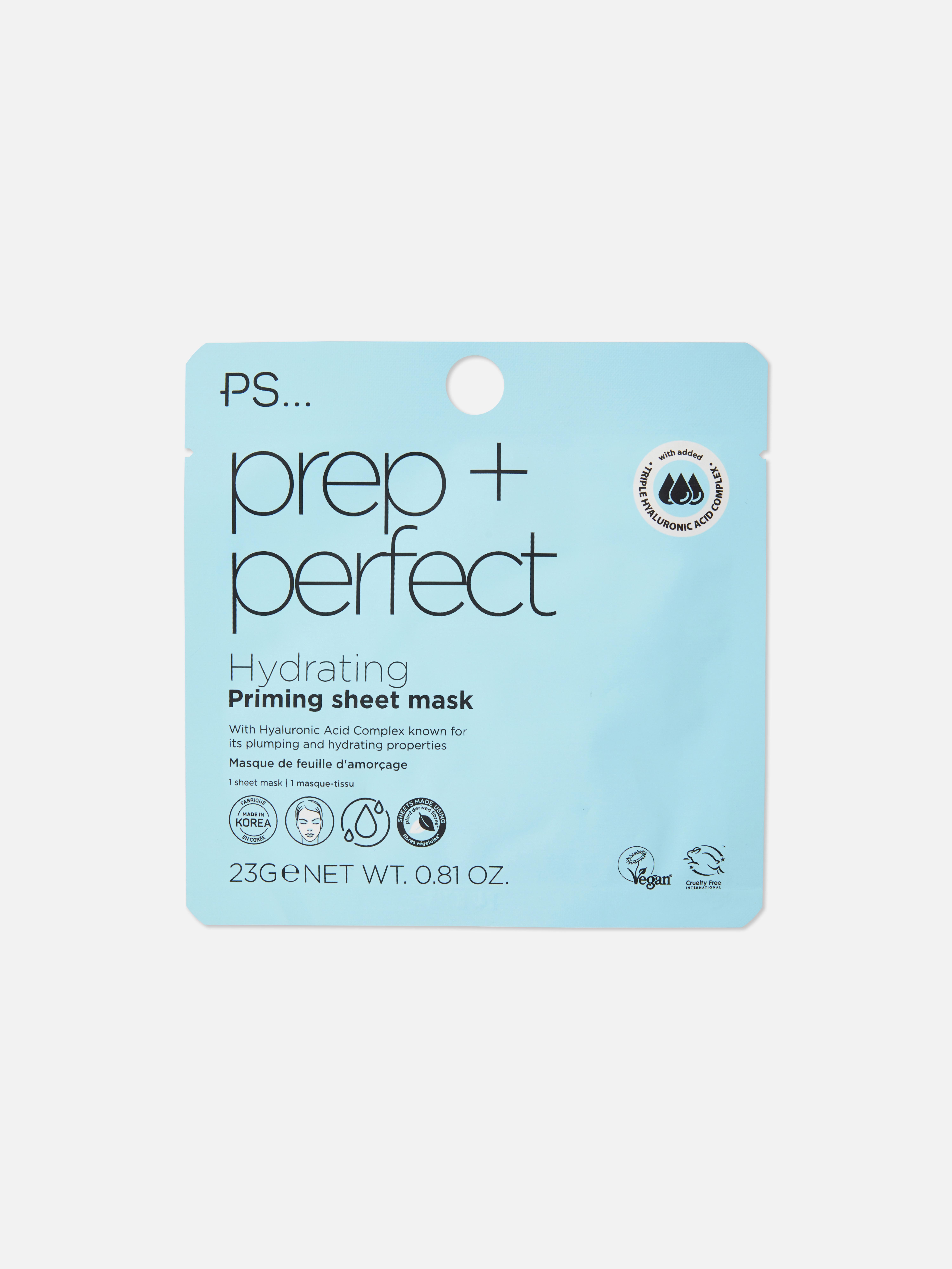 PS... Prep + Perfect – die hautverbessernde Tuchmaske. In unserer PS... Prep + Perfect-Serie finden Sie diese feuchtigkeitsspendende, hautverbessernde Gesichtsmaske.