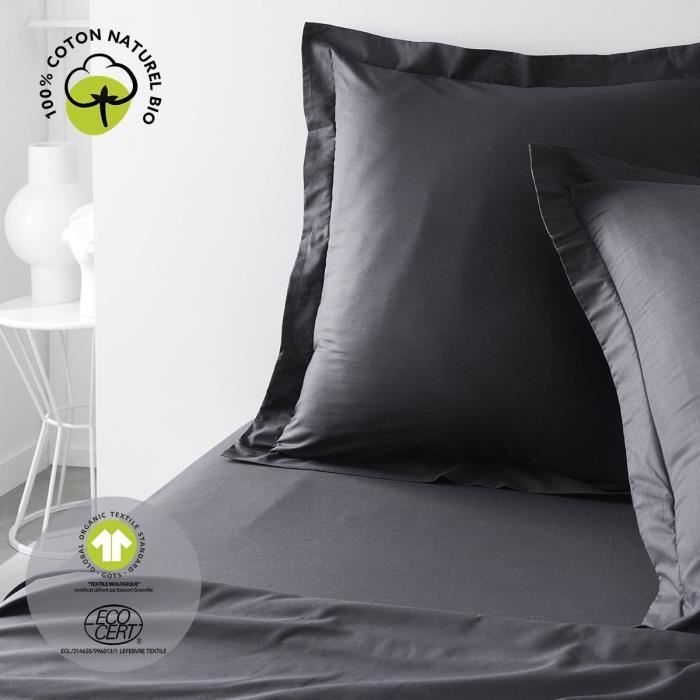 Funda de almohada - HOY - 63 x 63 cm - Algodón orgánico - Certificado Oeko-Tex - Borde de 5 cm