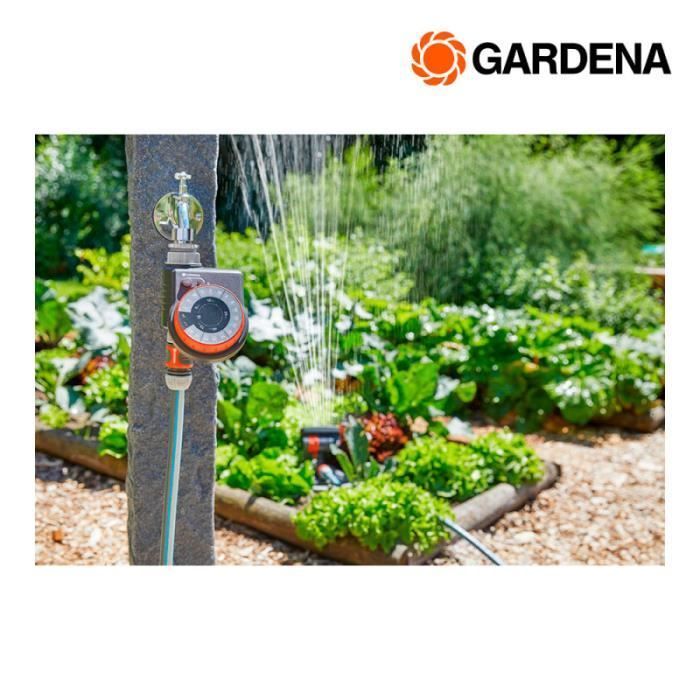 Timer per irrigazione GARDENA Easy - 17 programmi - Irrigazione manuale - Pannello rimovibile