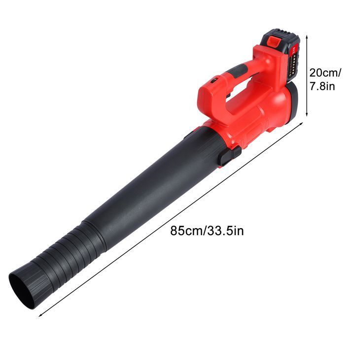 Soplador inalámbrico - Batería de iones de litio de 21 V y 4,0 Ah - Velocidad de soplado: 241 km/h (150 mph) - Caudal de aire: 320 CFM - 6 velocidades ajustables - 0-20000 RPM