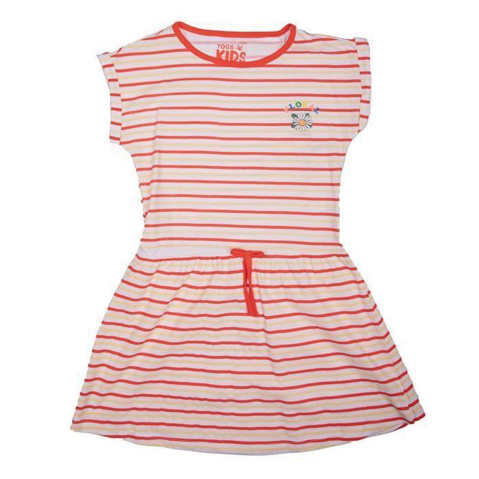 Vestido corto de algodón a rayas para niñas CHEVIGNON