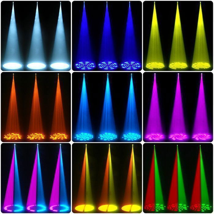JAJALUYA 150W DJ Lighting Effects - RGBW DMX LED Moving Head Gobo Beam - Stage Light with 384 Channel Console - Pack of 4