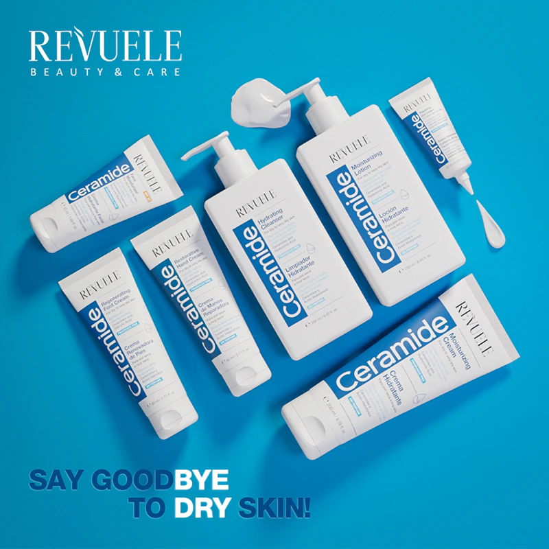 Revuele Creme Hidratante com Ceramidas para rosto e corpo, para pele seca e muito seca.