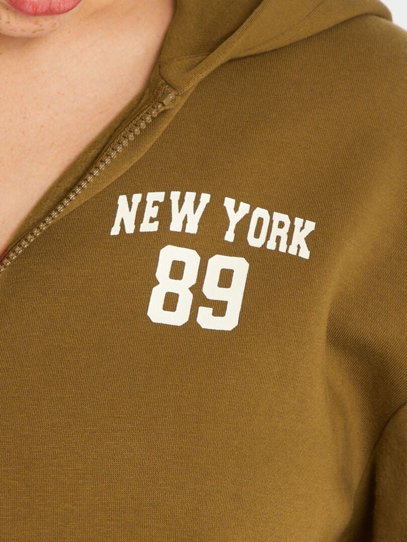 Fleece hoodie - Beige