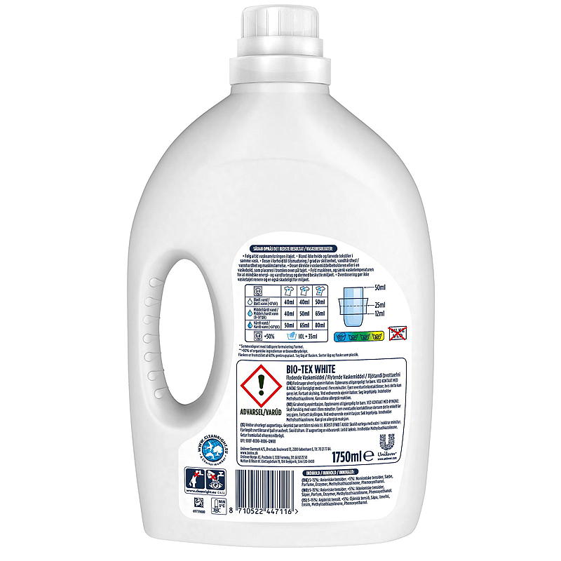Bio Tex vaskemiddel 1750 ml Bio Tex hvid
