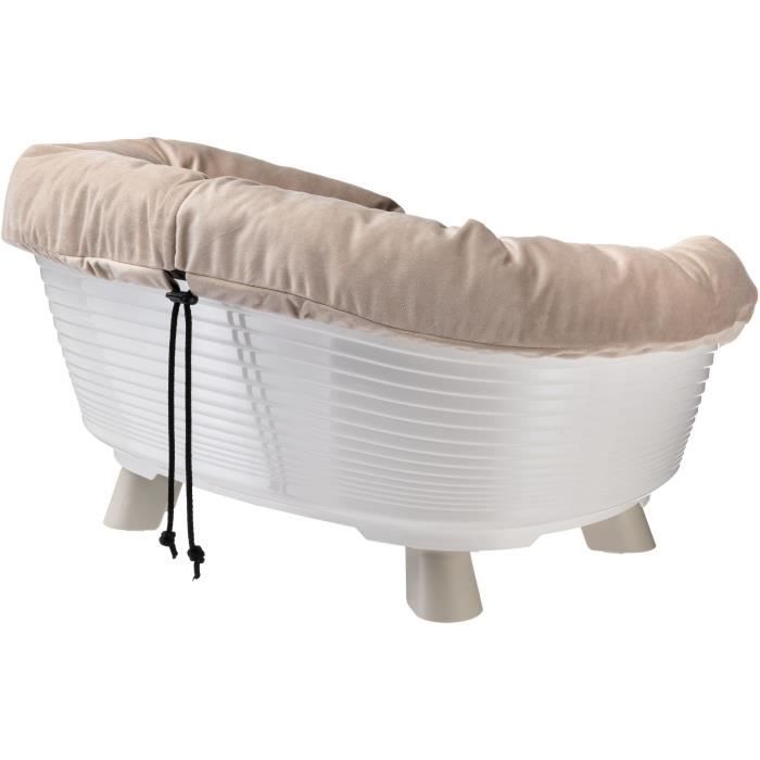 Cesta blanca con cojín - Tamaño M - 64 x 48 x 25 cm - FERPLAST