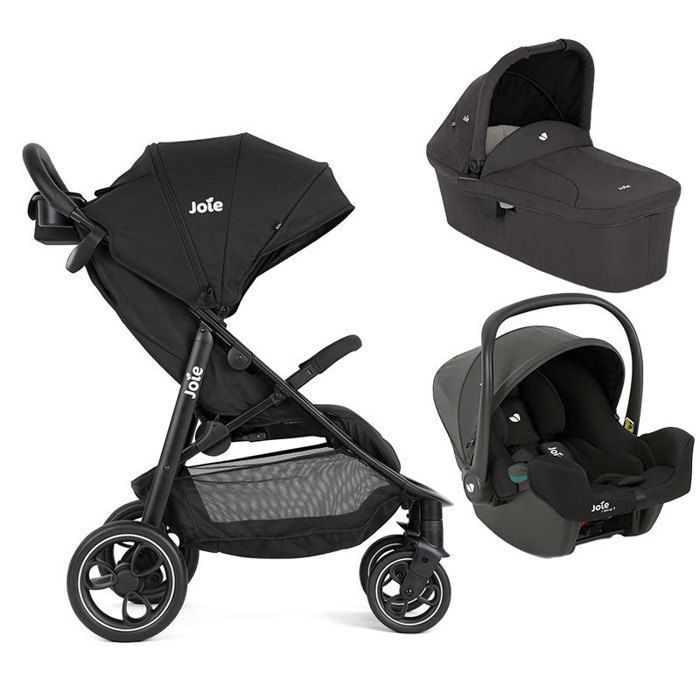 JOIE - Cochecito Trio Litetrax I-snug 2, silla de coche Ramble, capazo - Shale Joie
