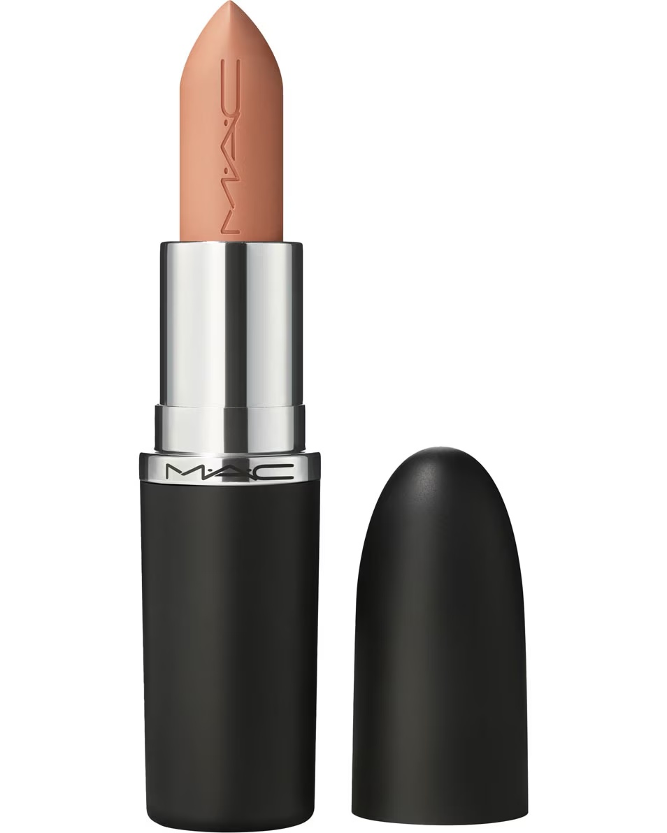 MAC M·A·Cximal Sleek Satin Lipstick - Intimate Nudes lūpų dažai - satininis atspalvis, pilnas dengimas ir ilgai išliekantys
