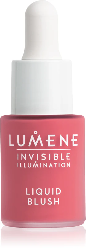 Blush líquido Lumene Invisible Illumination com efeito iluminador.