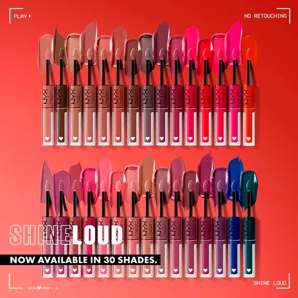 NYX Professional Makeup Shine Loud кармин у нијанси 26 Fierce Flirt