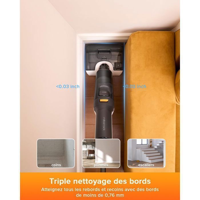 Roborock F25 LT Cordless Vacuum Cleaner and Mop, 20,000 Pa Suction, 90° Self-Cleaning, Fast Drying, 180° Tilt