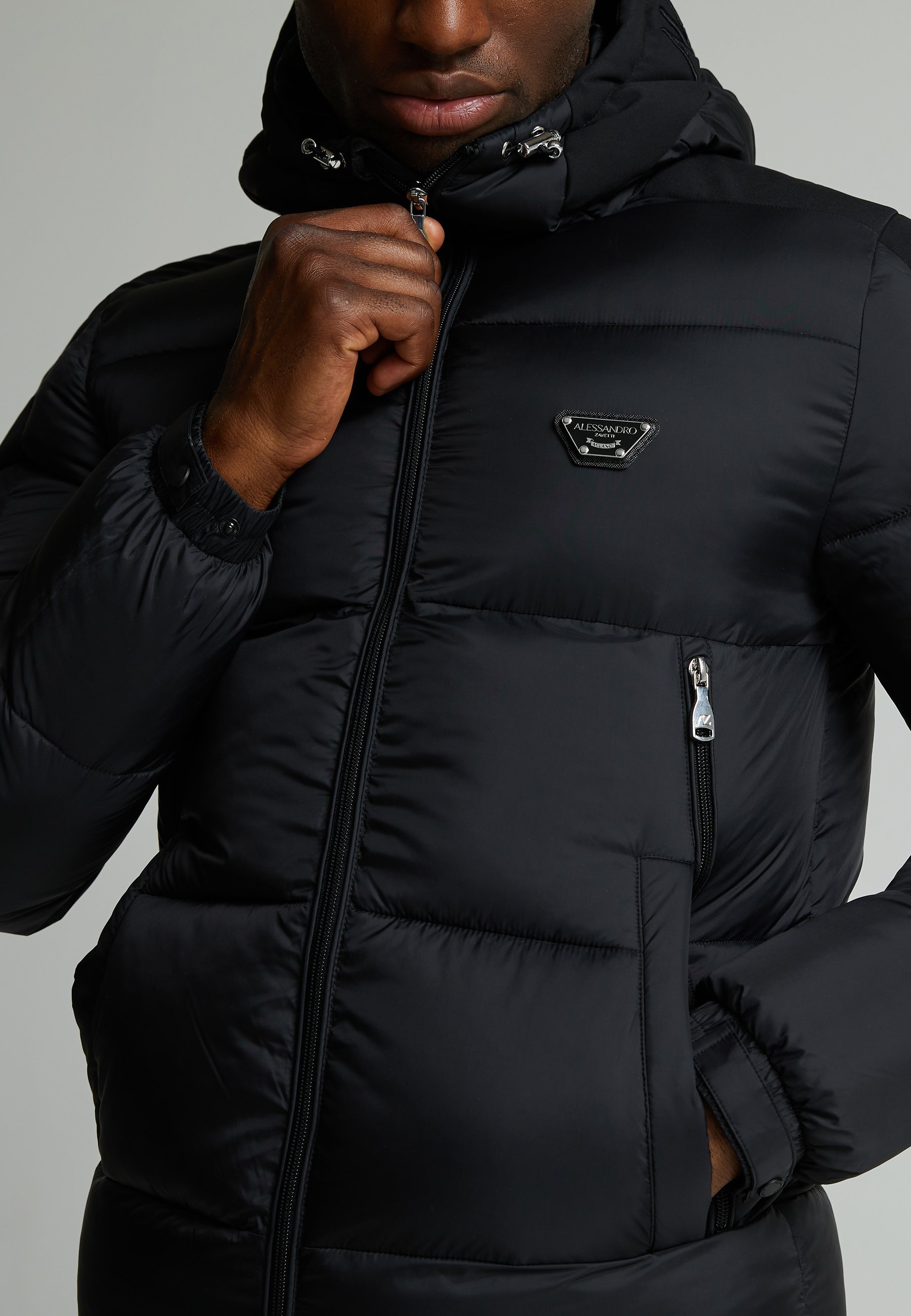 Jaqueta de inverno Alessandro Zavetti NEVORI PUFFER - preta