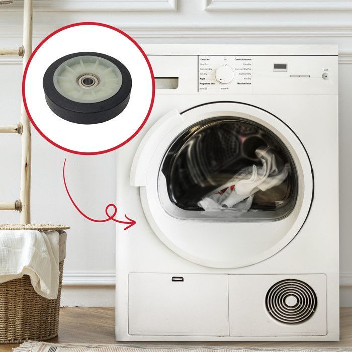 SOS Accessoire Patin roue avant pour Sèche-linge 2969900200, 2987300200 ALTUS, BEKO, COLDIS, CONTINENTAL EDISON, ESSENTIEL B, FAR, G
