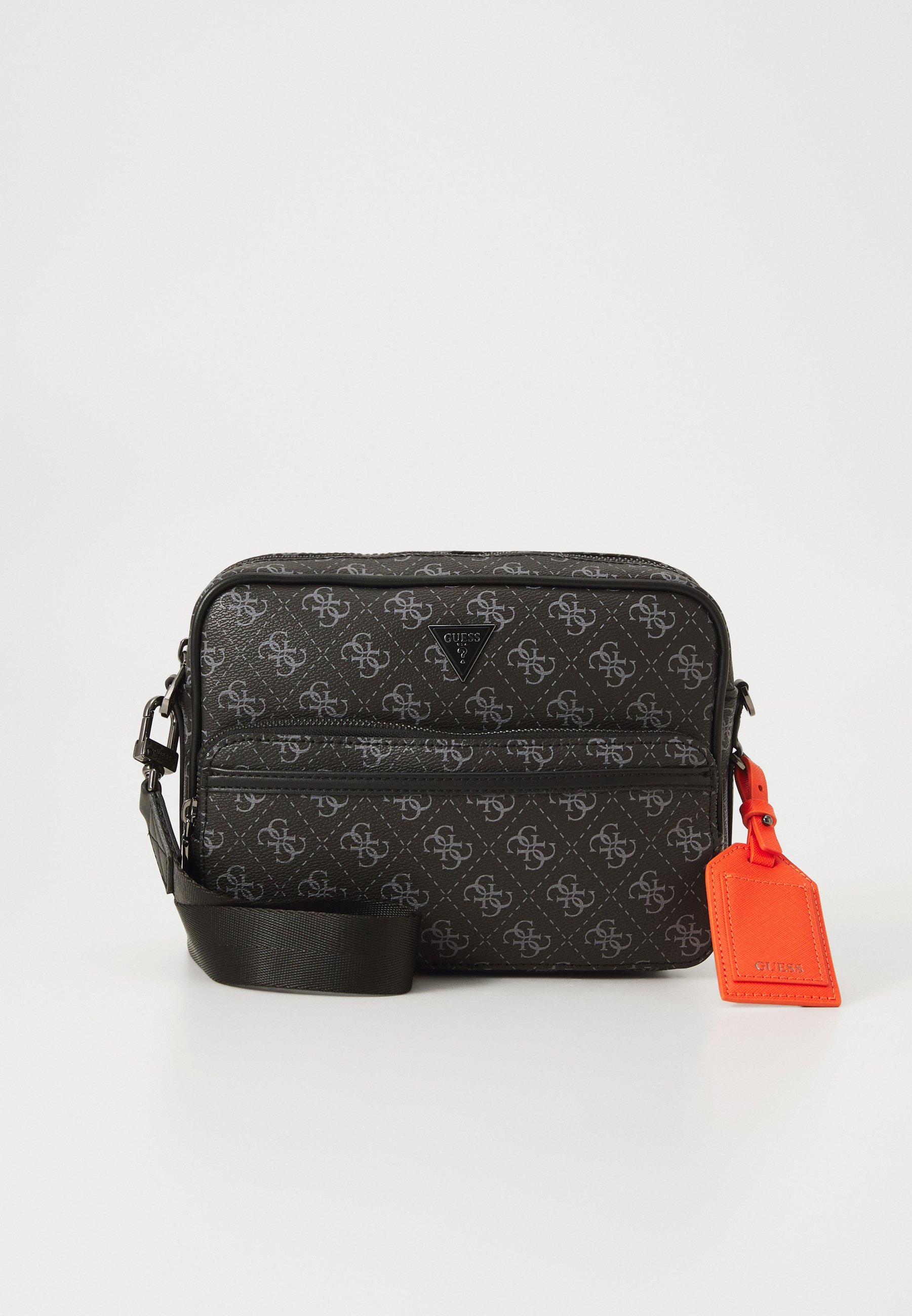 Guess MILANO CROSSBODY DOUBLE ZIP - Sac bandoulière - Noir foncé