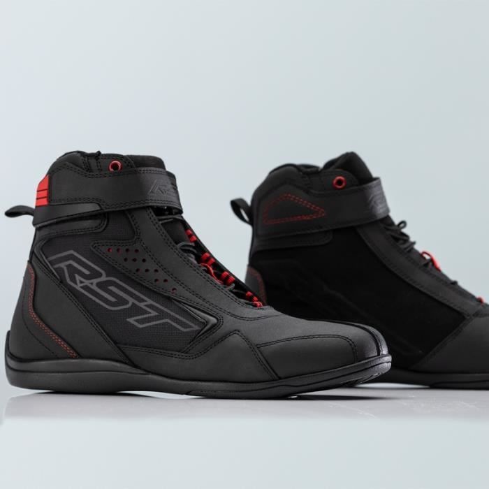 Bottes moto femme RST Frontier - noir/rouge - 37