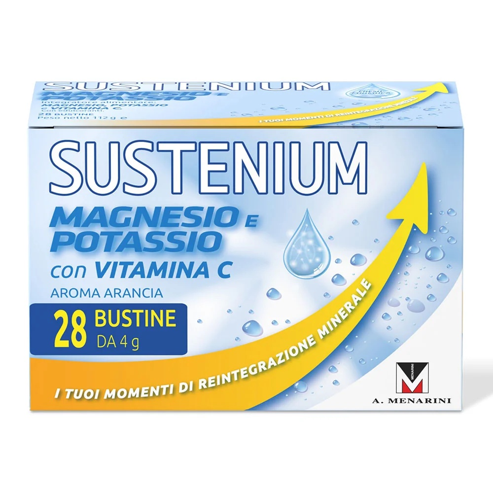 SUSTENIUM Sustenium Magnesium en Kalium 28 sachets tegen vermoeidheid en uitputting