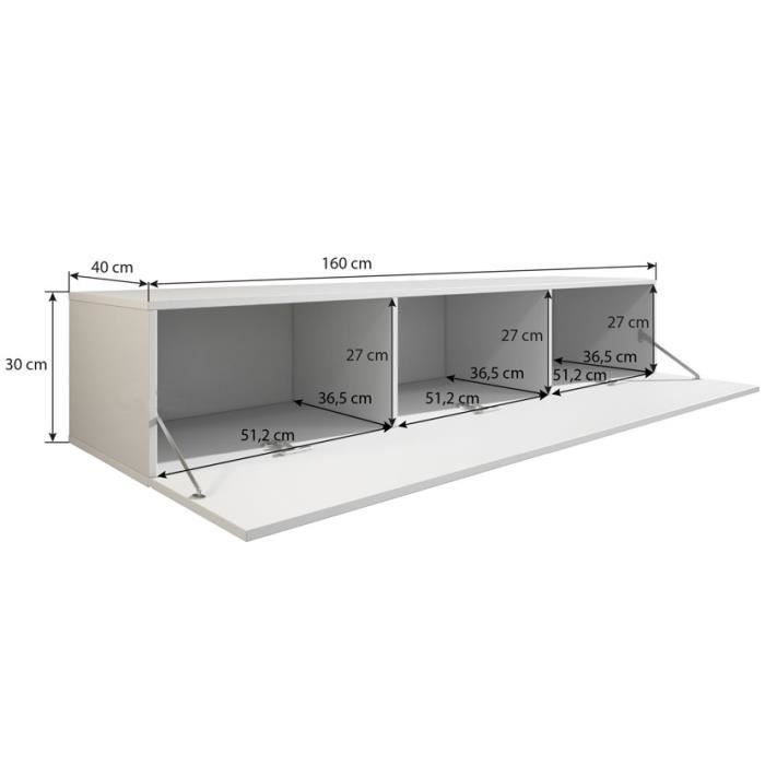 Mobili per soggiorno - Nora bianco - B2 - 2 ante - Legno - Truciolato - Stile contemporaneo - Design