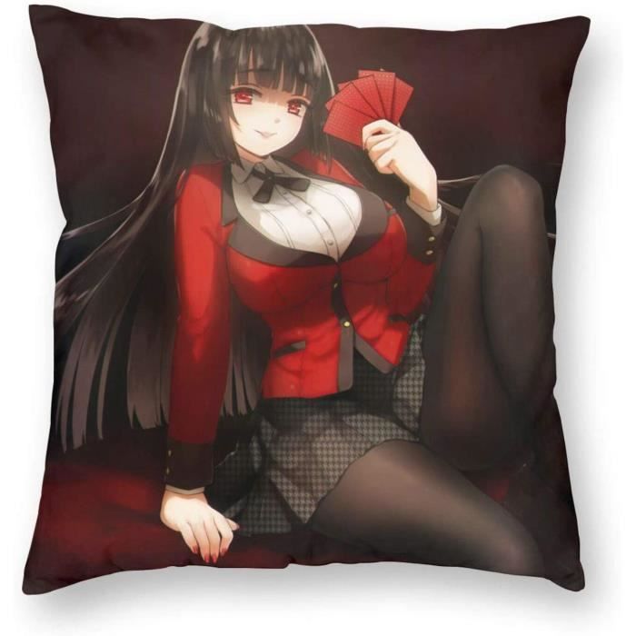 Funda de almohada Kakegurui - 100% fibra de poliéster - Suave y cómoda - 45,7 x 45,7 cm