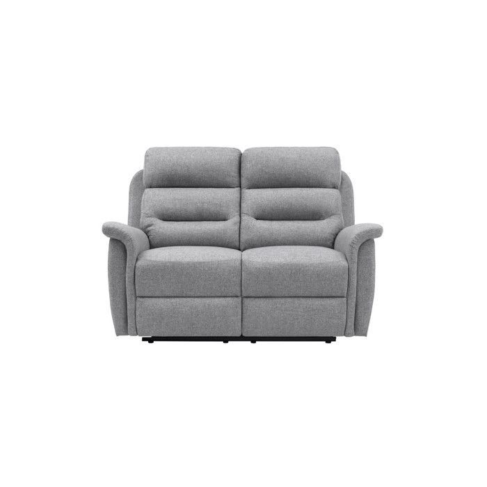 LÉON 2-Sitzer-Relaxsofa in grauem Stoff - Hellgrau - LOUNGITUDE