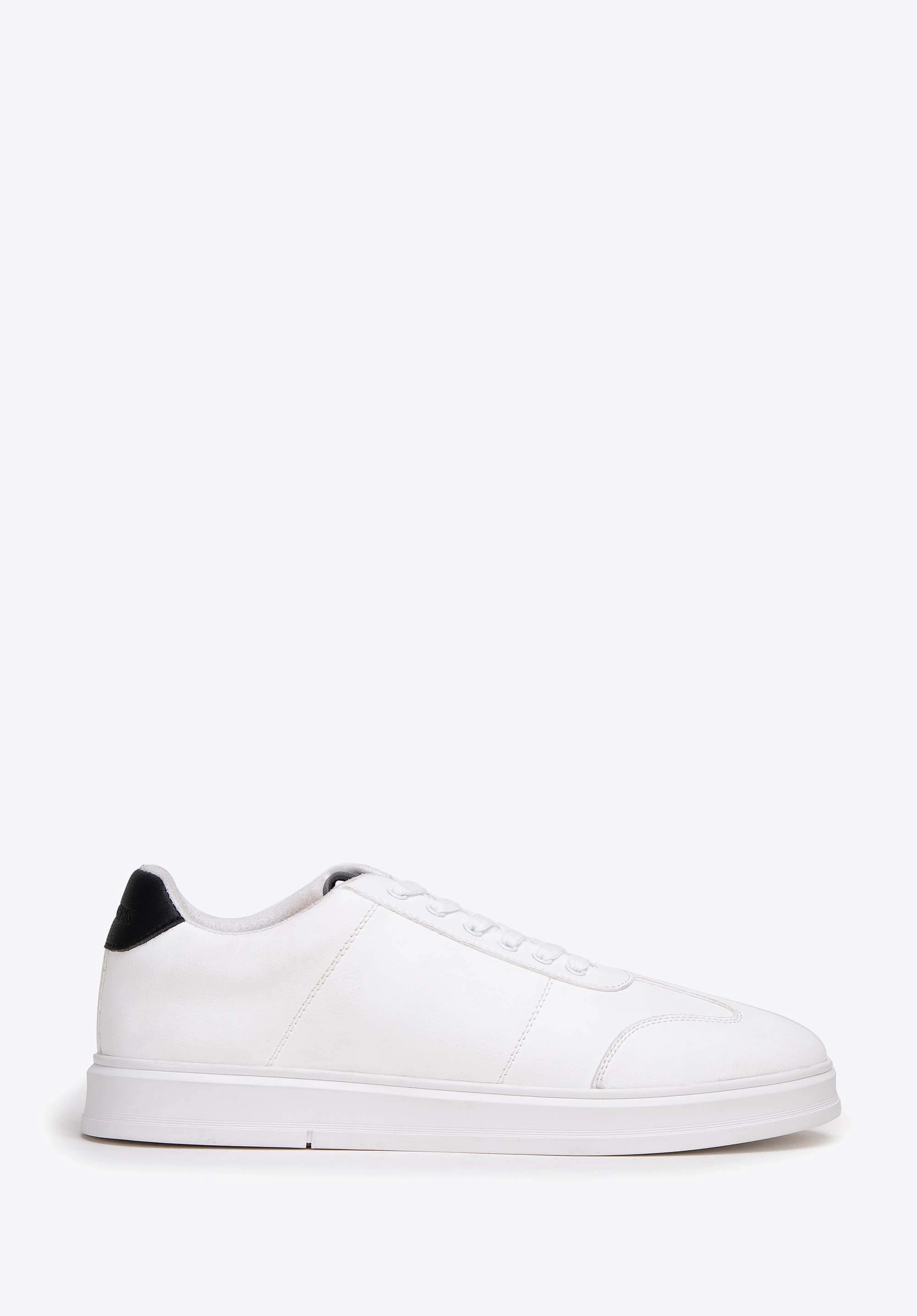 Męskie sneakersy z ekoskóry klasyczne białe