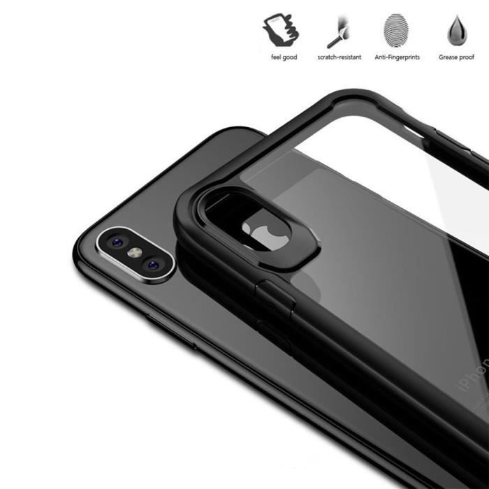 Coque de protection - YIOU - pour iPhone X/XS - Antichoc - Rigide - Noir