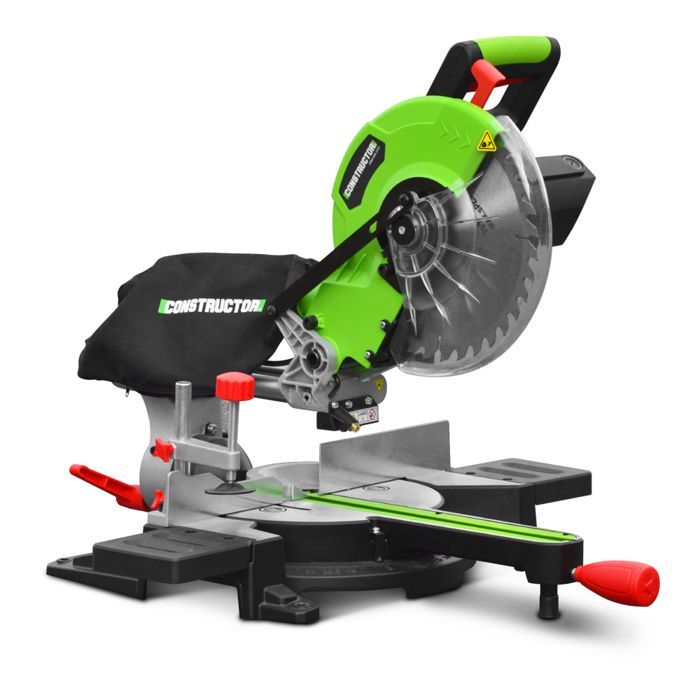 1800W Radial Mitre Saw - 254mm 36-Tooth Blade - Constructor
