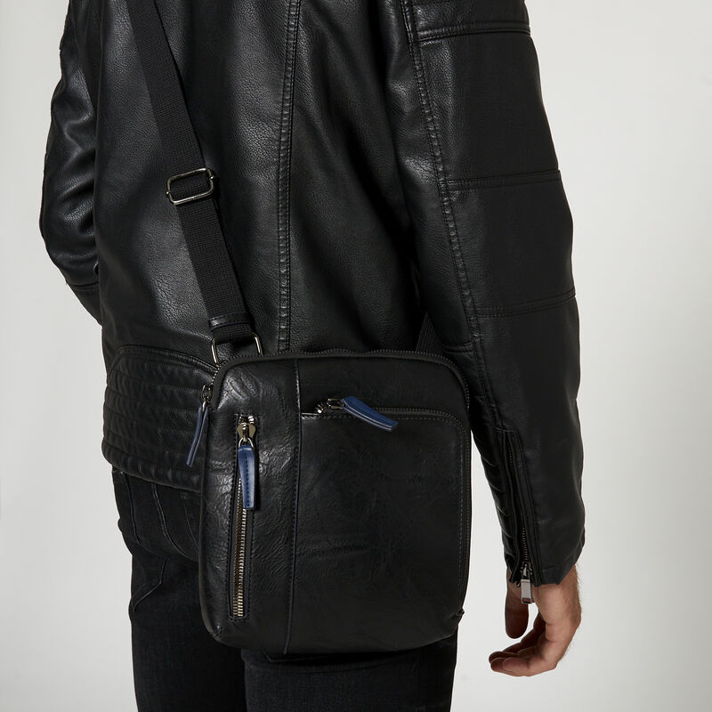 Borsa a tracolla con tre zip