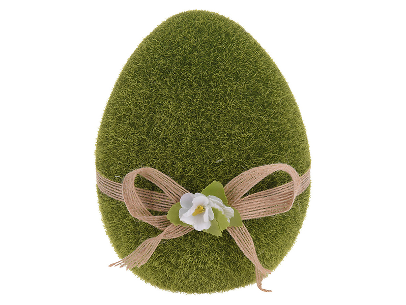 Figurka Jajko flokowane 18 cm zielone