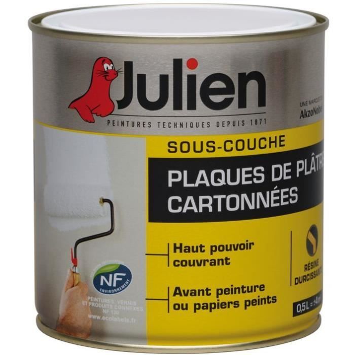 Sous-couche - JULIEN - Plaque plâtre - Blanc mat - Acrylique - Mat