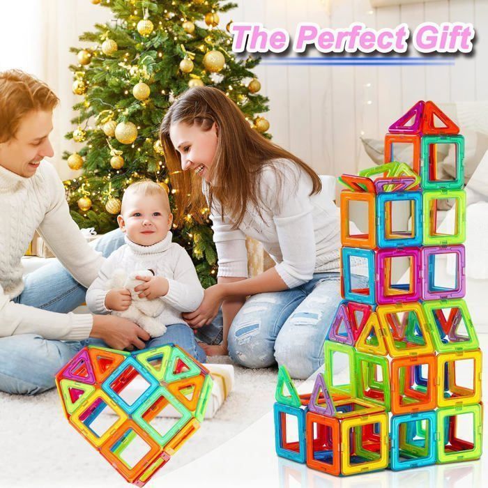 Jeux de construction - GIGICIAL - 40 pièces - Blocs magnétiques - 3-6 ans - Mixte