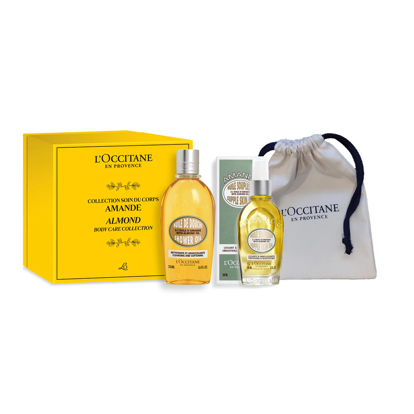 Amande Kit Mandorla - Cofanetto Corpo, Olio Doccia, Olio Corpo