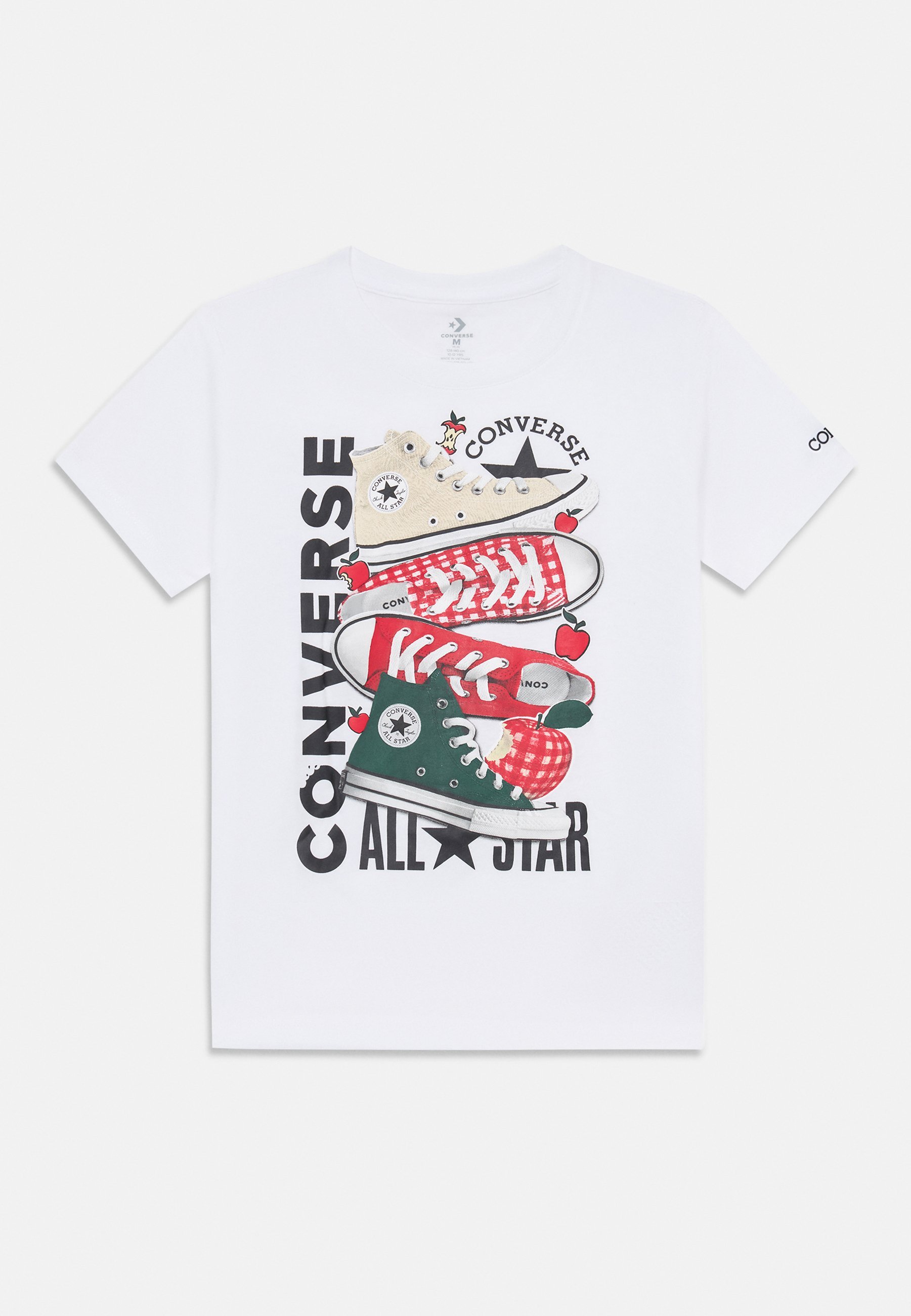 Converse APPLE STACK T-shirt - T-shirt met print - wit